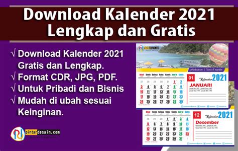 Cari kalender 2021 yang keren? Download Kalender 2021 Lengkap dan Gratis | pintardesain.com