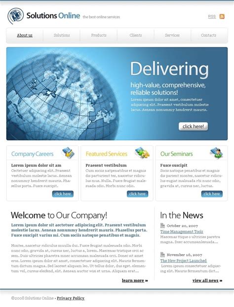 Maybe you would like to learn more about one of these? Free CSS Web Templates