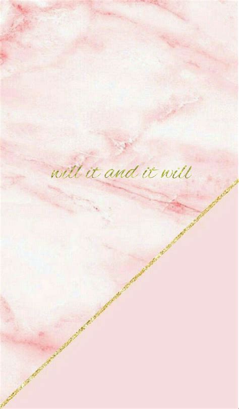 Pink Gold Marble Iphone Quote Wallpaper Dengan Gambar