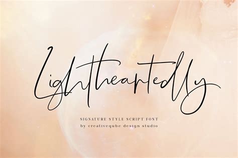 Lightheartedly Signature Style Font Script Fonts Creative Market