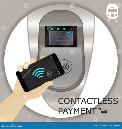 Airport, Metro, Subway Ticket Terminal for Wireless Payments. RF Stock