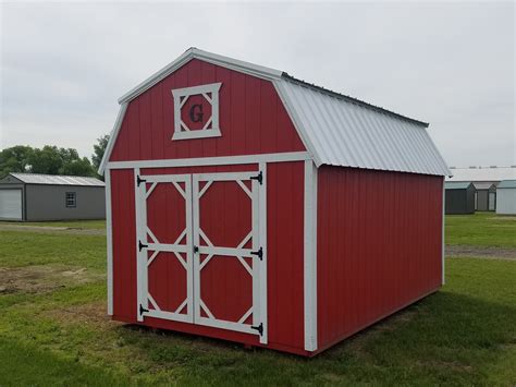 10x16 Lofted Barn Built By Grandview Buildings Free White Metal Roof