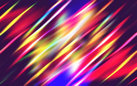Hd Wallpaper Abstract Lines Stripes Rainbow Colors Light Rays