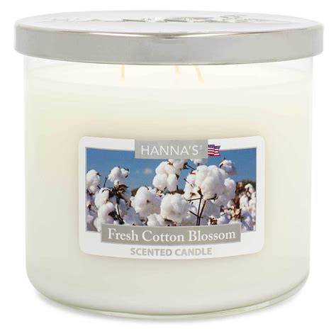 Buy Fresh Cotton Blossom Scented Large 3 Wick Candle At