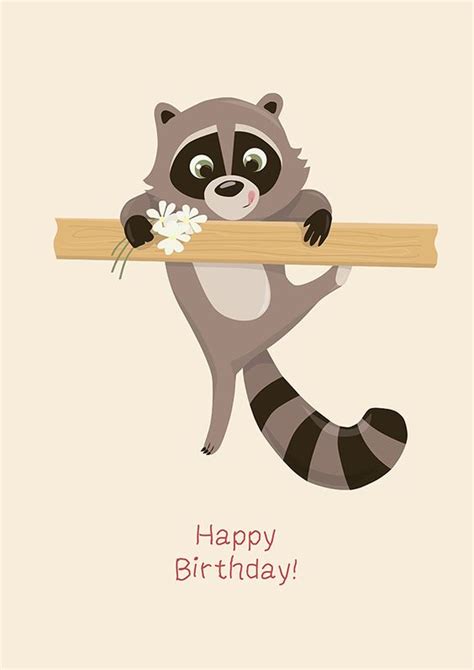 Happy Birthday Raccoon Happy Birthday
