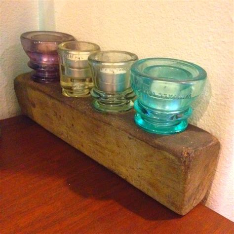 Pin By Kathy Copeland On For The Home Glass Insulator Candle Holder