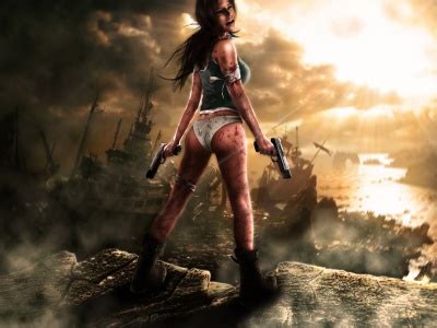 Tomb Raider Lara Croft Girl Gun Wallpaper