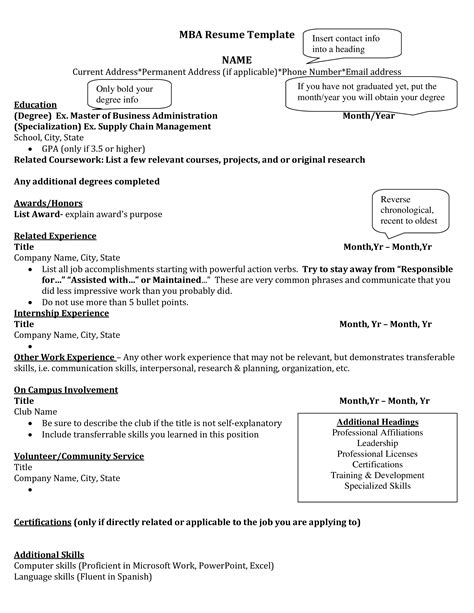 Mba Resume Format For Freshers - Easy To Follow Resume Format For Mba Fresher Best Resume Format ...