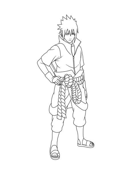 Genial Uchiha Sasuke Para Colorear Imprimir E Dibujar Dibujos