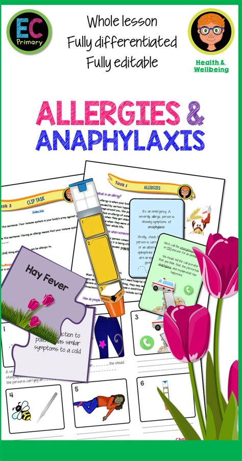 Allergies And Anaphylaxis Lesson In 2021 Teaching Resources Primary