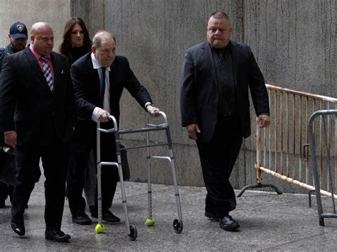 Harvey Weinstein Limps To Court Hearing Using Walker New York City