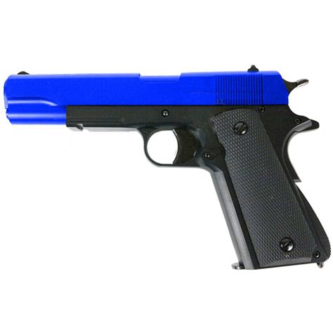 Hfc 1911 Heavy Gas Airsoft Non Blowback Pistol In Two Tone Blue Airsoft Central