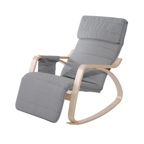 Comfortable Modern Furniture Rocking Lounge Chair Recliner w/Adjustable