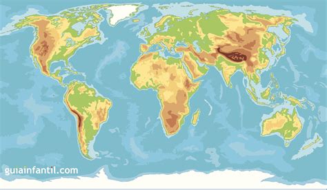 Mapamundi Para Niños De Primaria 5 Mapas Temáticos Del Mundo
