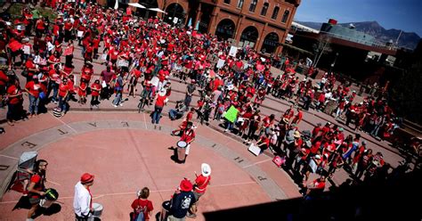 Hundreds Rally And March In Flagstaff In Support Of Redfored Walkout