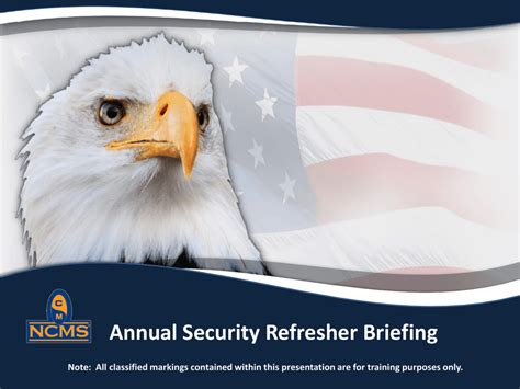 Annual Security Refresher Briefing Note All Classified Markings