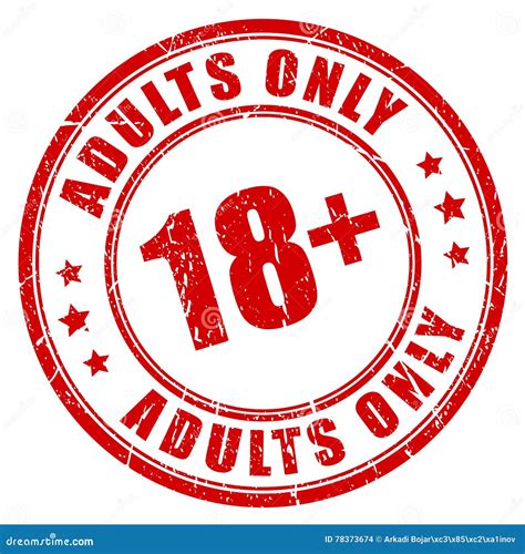 Under 18 Adults Only Stamp Stock Vector Illustration Of Label 78373674