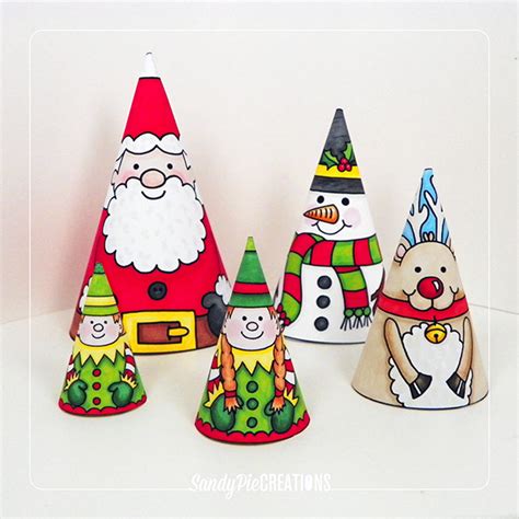 Christmas Cones Printable Craft For Kids