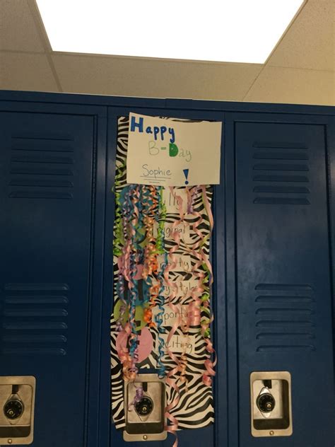 Diy locker decorations to keep you organized and #ontrend. Cute birthday locker decorating idea! | Locker decorations, Decor, Locker storage