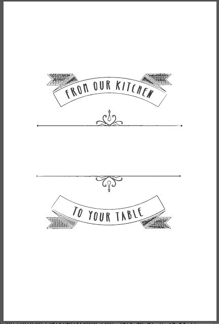 Book cover template for booklets or notebooks, with hand drawn bookshelf in black and white. New cookbook covers are here!!! | Heritage Cookbook