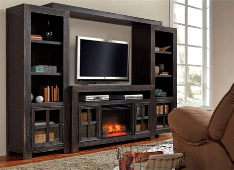 Gavelston Entertainment Wall With Fireplace Option From Ashley