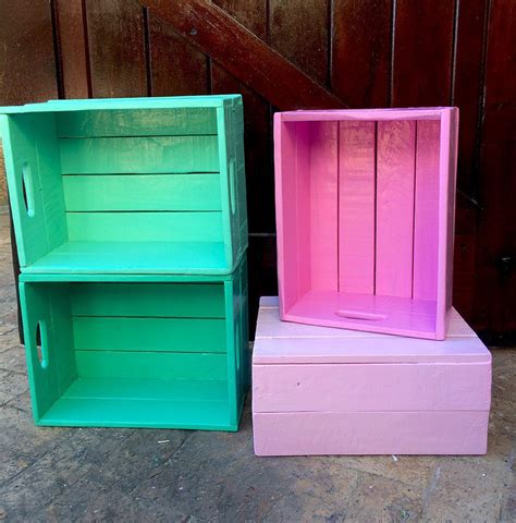 Colourful Crate Shelves Upcycle That