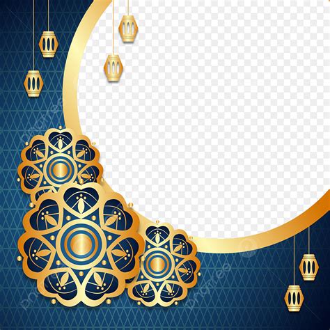Gambar Bingkai Islami Dengan Desain Vektor Kreatif Bentuk Bulat Islam
