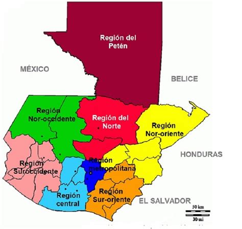 Mapa De Guatemala Con Nombres Departamentos Y Municipios 【para