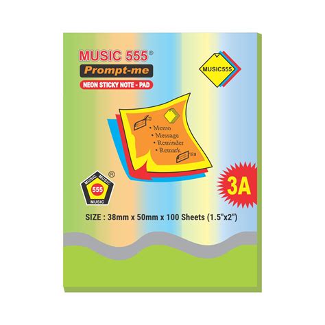 1.5X2 PROMPT-ME (NEON) STICKY NOTE PAD – Bharani Industries