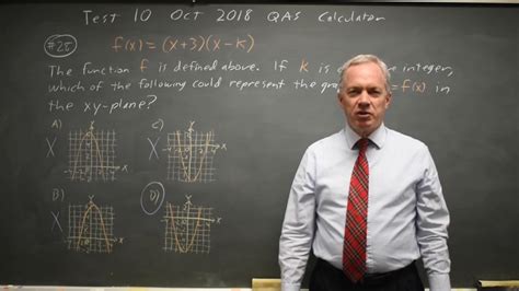 * sat is a registered trademark of the college board, which was not involved in the production of, and does not. SAT Test 10: Graph of a quadratic - question #4-28 - YouTube