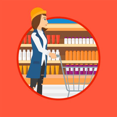 Store Aisle Render Illustrations Royalty Free Vector Graphics And Clip