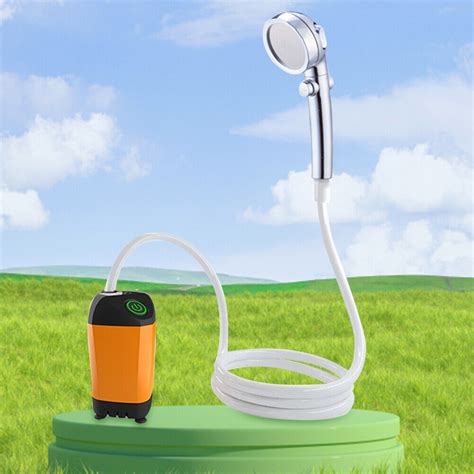 Outdoor Camping Shower 4800mah Shower Waterproof Orange Three Gear