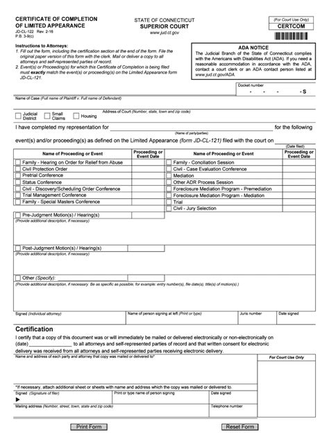 Cl 122 Print Form Fill Out And Sign Printable Pdf Template Signnow