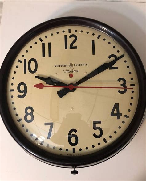 Vtg General Electric School Wall Clock 14 12 Electric Etsy Wall