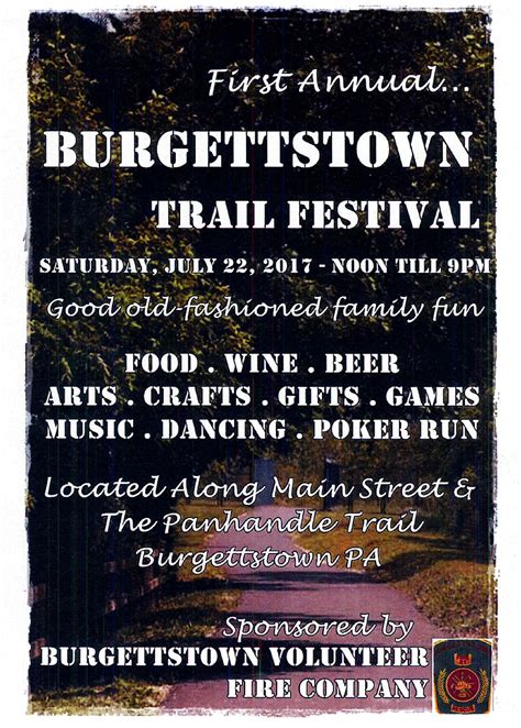 1st Annual Burgettstown Trail Festival