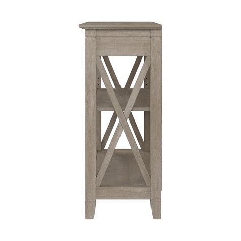 Key West Small 2 Shelf Bookcase In Washed Gray Engineered Wood