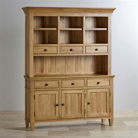 View our stunning range of oak kitchen furniture. Classic Large Dresser in Natural Solid Oak | Oak Furniture ...