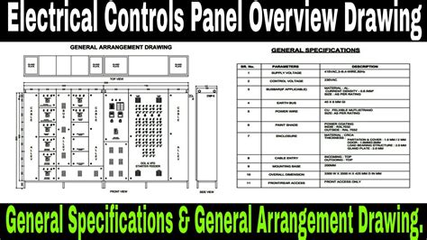Electrical Control Panel Overview Drawing Specifications And General