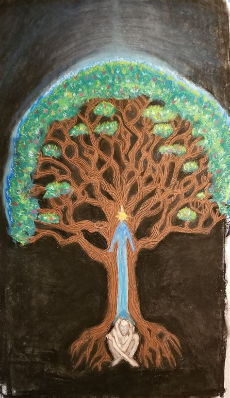 Spiritual Elevation Through The Tree Of Life Ibogaine Visionary Art