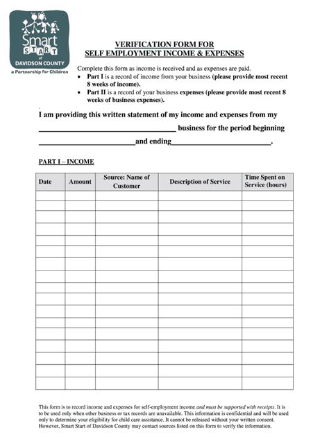 Verification Self Employment Income Form Fill Out And Sign Printable