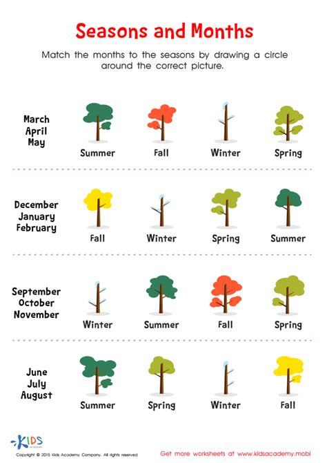 Seasons Worksheets For Grade 1 Free 4 Seasons Worksheets For First Grade