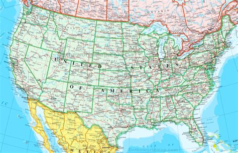 Large Detailed Map Of Usa With Cities And Towns Gambaran
