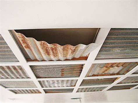 Drop ceiling tiles, also referred to as suspended ceilings, offer great benefits and come in a variety of sizes, patterns, materials, and colors. Corrugated ceiling tiles: drop ceiling | Corrugated tin ...