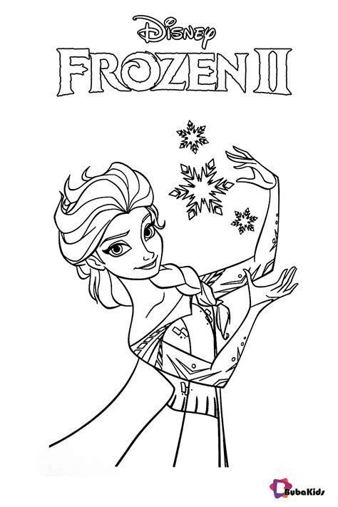 Free Printable coloring pages Frozen 2 - BubaKids.com