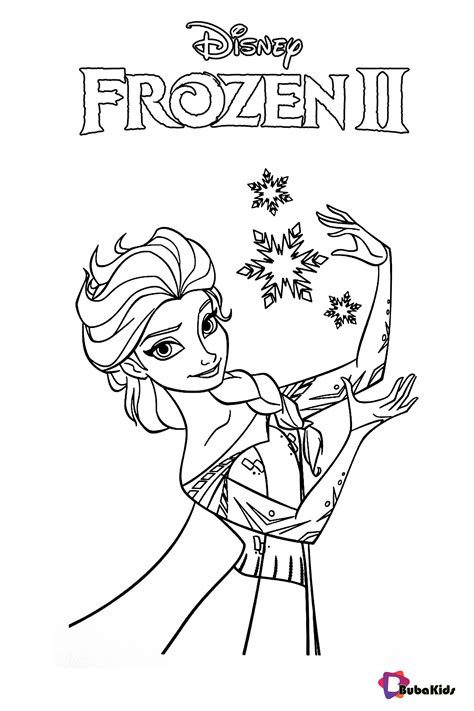 Free printable elsa coloring pages. Free Printable coloring pages Frozen 2 - BubaKids.com