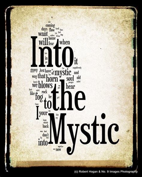 Into The Mystic Lyrics Van Morrison Word Art Print By No9images 1500