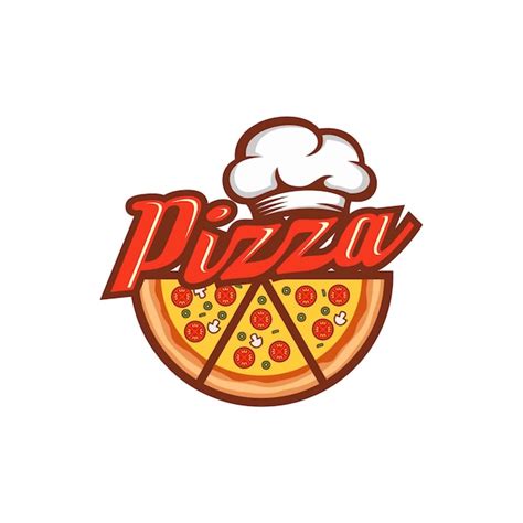Pizza Logo Ontwerpsjabloon Premium Vector