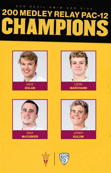 Arizona State Ties Pac 12 Record In 200 Medley Relay Cal And Stanford Dqed