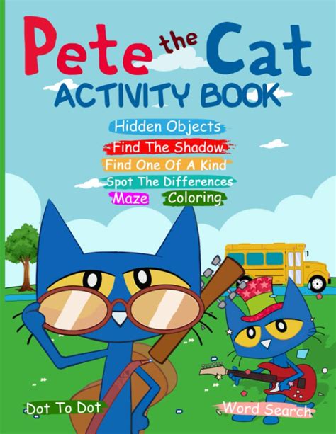 Pete The Cat Activity Book Wonderful Word Search Find Shadow Spot