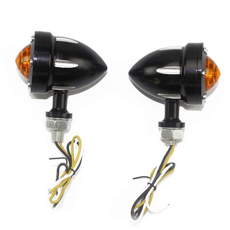 Motorcycle New Custom Brass Led Indicators Turn Signal Lamps Blinkers